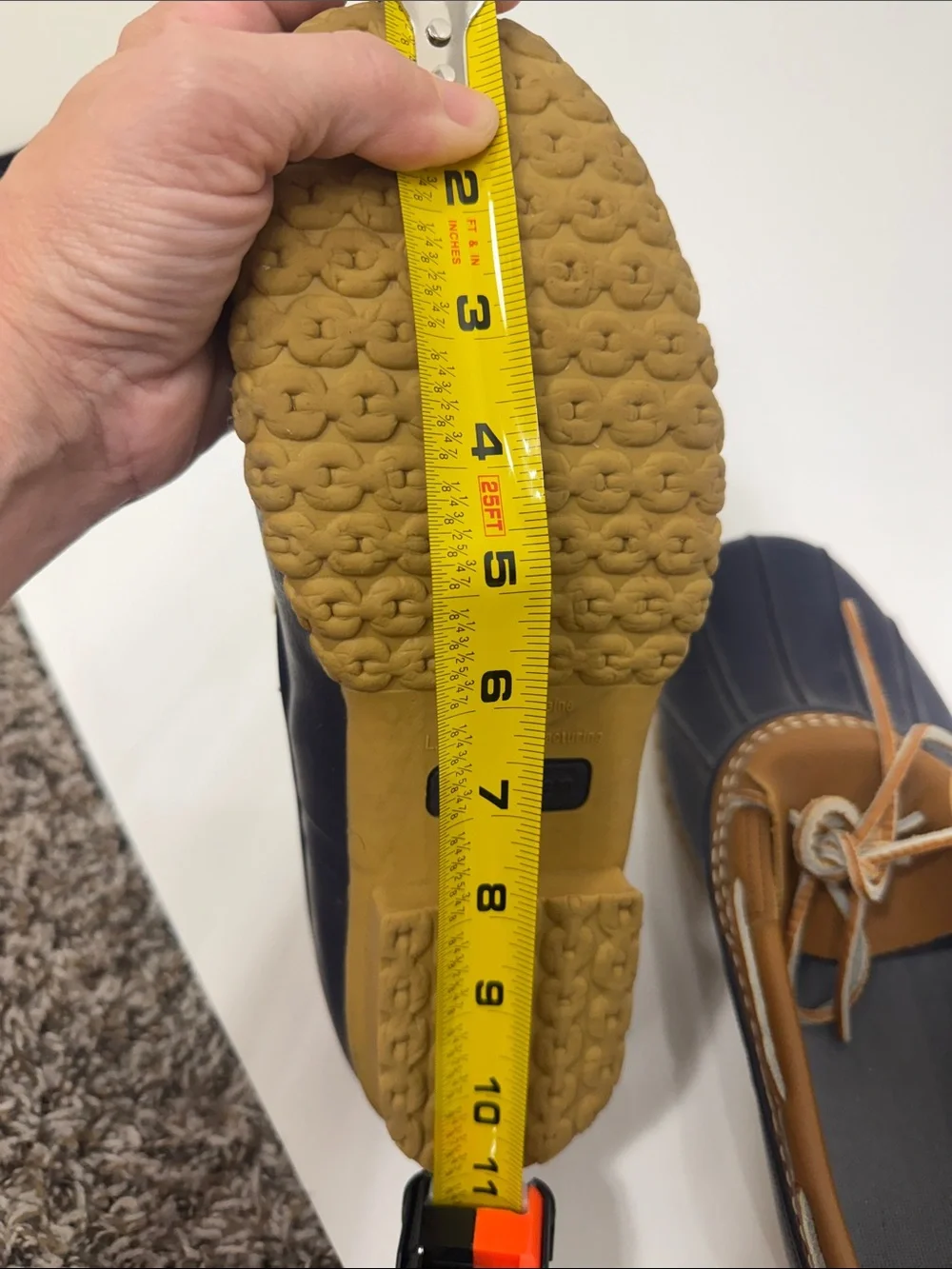 L.L.Bean Women’s Bean Boots  rubber moc Low cut blue size 10 M made in USA